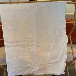 Elegant White Embroidered table cloth